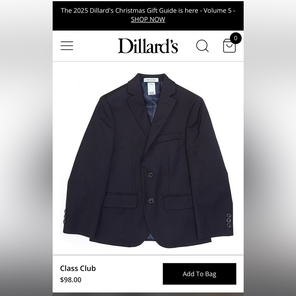 Boys Navy Blazer